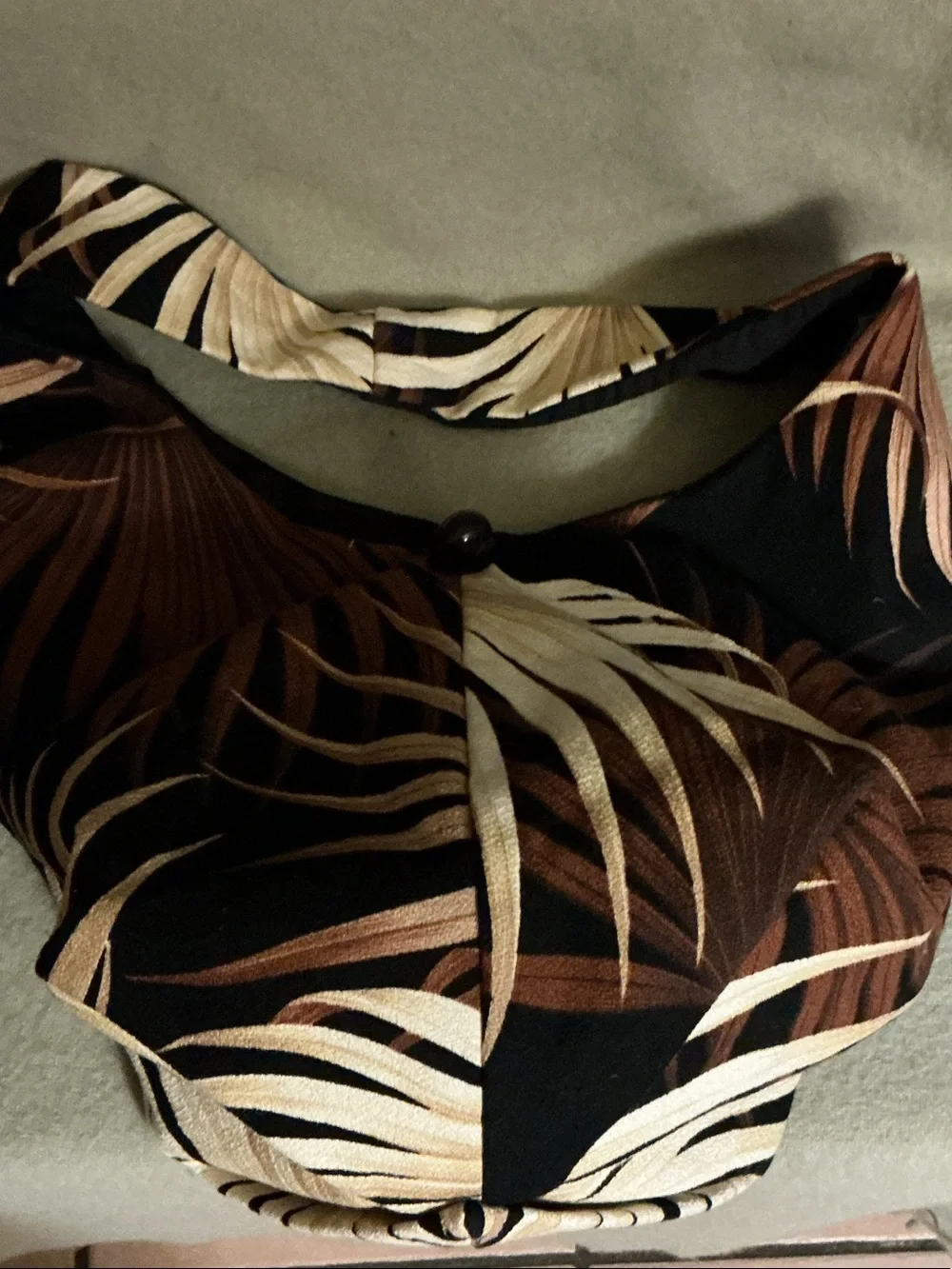 Tropical Print Black & Brown Card Holder Pouch